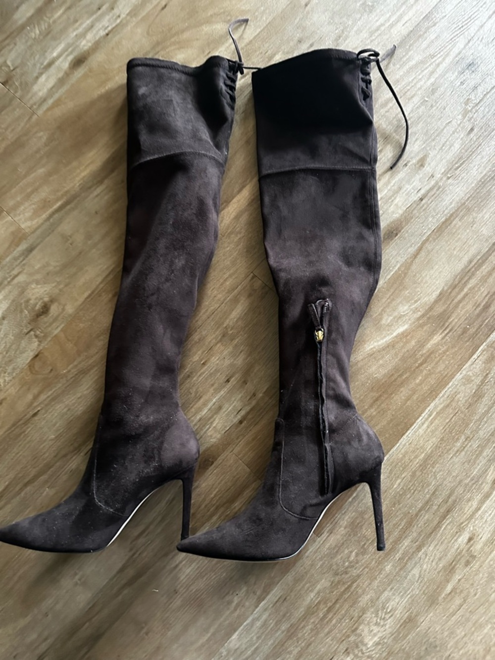 Good American OTK Brown Boots.